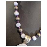 Carolyn Pollack Sterling Silver and Blue Lace Agate Statement Necklace