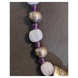 Carolyn Pollack Sterling Silver and Blue Lace Agate Statement Necklace