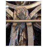 Sterling Silver and Clear Gem Brooch