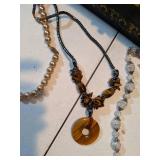 Vintage Jewelry Box filled with Costume Jewelry some Vintage