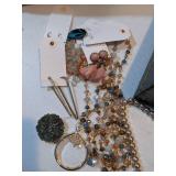 Vintage Jewelry Box filled with Costume Jewelry some Vintage