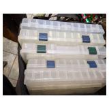 Plastic Fishing Lure Storage Containers in Canvas Bag