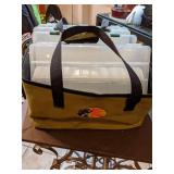 Plastic Fishing Lure Storage Containers in Canvas Bag