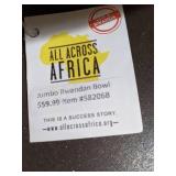 All Across Africa Handwoven Dyed Sisal Fibers and Sweet Grass Bowl