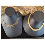 Necklaces by Givenchy on left and Christian Dior on Right