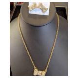 Kate Spade Crystal Bow Necklace, Earrings and Ring Set