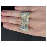 Kate Spade Crystal Bow Necklace, Earrings and Ring Set