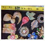 Mixture of Vintage and Newer Brooches many Signed
