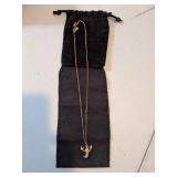 Coach Lobster and Rhinestones Necklace