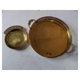 Brass Platter and Pocket Change Tray - Beautiful Condition