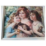 Victorian Print in Vintage Frame