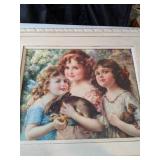 Victorian Print in Vintage Frame