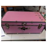 Rolling Foot Locker - Trunk in Pink - Key Included
