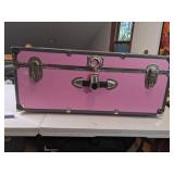 Rolling Foot Locker - Trunk in Pink - Key Included