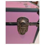 Rolling Foot Locker - Trunk in Pink - Key Included