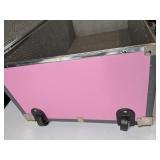 Rolling Foot Locker - Trunk in Pink - Key Included