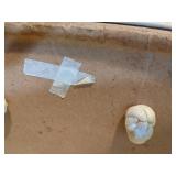 Vintage Antique Round Toy Box with Lid on Wheels.