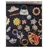 Vintage and Newer Brooches - Many Signed