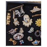 Vintage and Newer Brooches - Many Signed