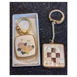 Vintage Wind-up Music Box Keychains by Sankyo - Both Work