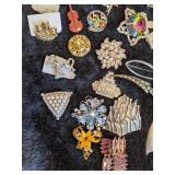 Vintage and Newer Brooches - Many Signed