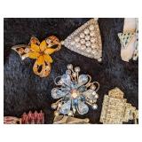 Vintage and Newer Brooches - Many Signed