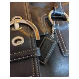 Authentic Coach Black Leather Handbag