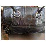 Authentic Coach Black Leather Handbag