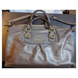 Authentic Coach Taupe Leather Handbag