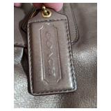 Authentic Coach Taupe Leather Handbag