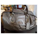 Authentic Coach Taupe Leather Handbag