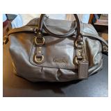 Authentic Coach Taupe Leather Handbag