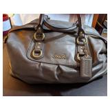 Authentic Coach Taupe Leather Handbag