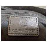 CZ Falconer Black Leather Fringe Handbag Purse