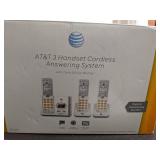 Landline Telephones AT&T Handset Cordless Answering System  Set of 3