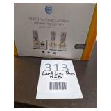 Landline Telephones AT&T Handset Cordless Answering System  Set of 3