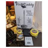 Fishing Caddy and Miscellaneous Fishing Gear