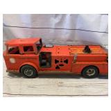 Vintage 1960s Pressed Steel Buddy L Texaco Fire Chief Truck 