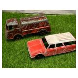Lot of 2 Vintage Metal Vehicles 
