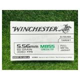 20 Rounds 5.56 Green Tip M855 Ammo Ammunition