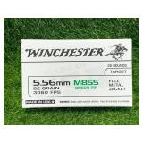 20 Rounds 5.56 Green Tip M855 Ammo Ammunition