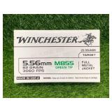 20 Rounds 5.56 Green Tip M855 Ammo Ammunition