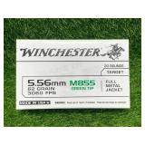 20 Rounds 5.56 Green Tip M855 Ammo Ammunition