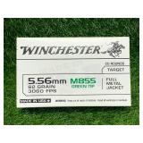 20 Rounds 5.56 Green Tip M855 Ammo Ammunition