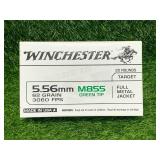 20 Rounds 5.56 Green Tip M855 Ammo Ammunition
