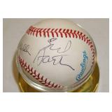 Sid Hartman and Dan Gladden Signed Baseball