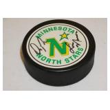 Minnesota North Stars Signed Puck - Lou Nanne