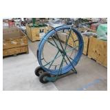 Steel with Rubber Tires Cable Installer Cart Light Blue 44"Lx14"Wx50"H