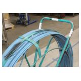 Steel with Rubber Tires Cable Installer Cart Light Blue 44"Lx14"Wx50"H