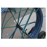 Steel with Rubber Tires Cable Installer Cart Light Blue 44"Lx14"Wx50"H